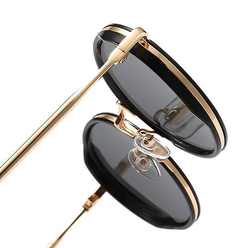 Unisex Vintage Retro Style Metal Round Shaped Sunglasses Trendy Men Shades Sunglasses4