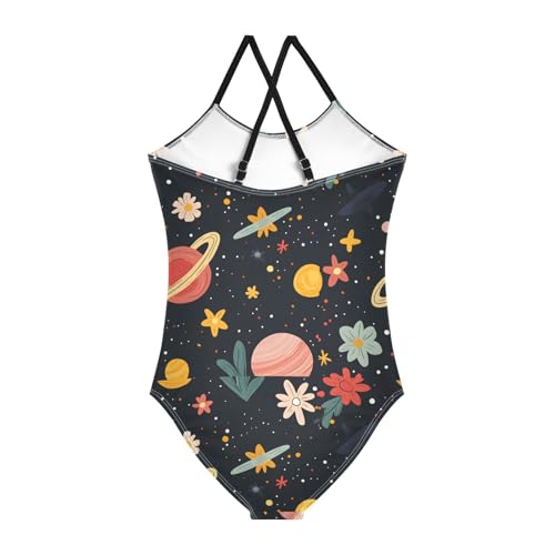 Starry Sky Girls One Piece Swimsuits Quick Dry Beach Swimwear Bathing Suit2