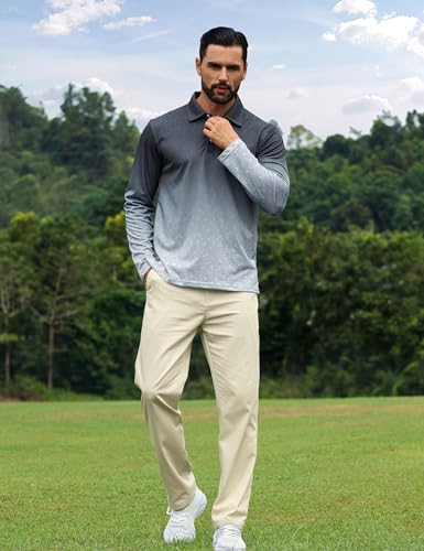 APTRO Long Sleeve Polo Shirts for Men Performance Golf Shirt Dry Fit Moisture Wicking Fashion Print T-Shirt3