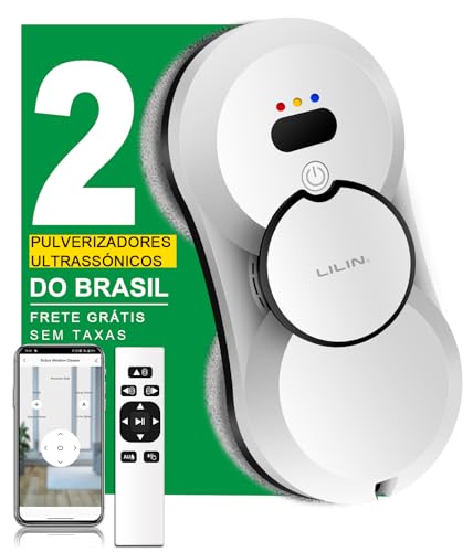 Robô Limpa Vidros Lilin HCR10, Limpeza de Janelas Automática, Bivolt, com Controle Remoto e App
