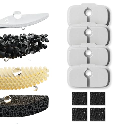 Image of PETLIBRO Cat Water Fountain Filter Replacement, 4-Pack Cat Fountain Filters for Pet Water Fountain PLWF106 /116 /105 /115 /005 /305, Cat Water Dispenser Filter with Sponges, 2-Month Supply