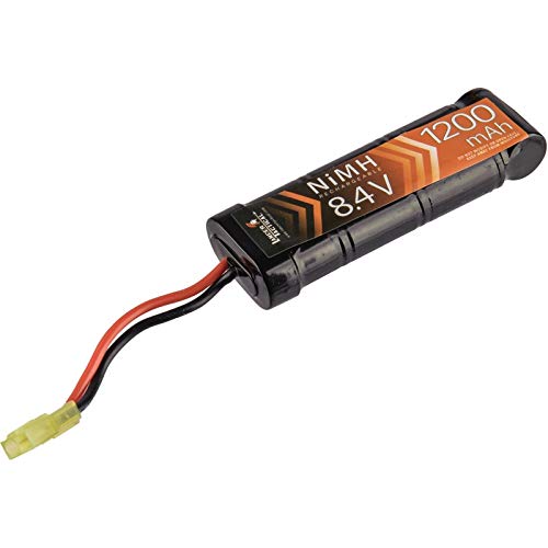 Lancer Tactical Airsoft Battery High Capacity 8.4V NiMH Flat Battery Pack with Mini Tamiya Connector - 1200mAh by Lancer Tactical - Image 2
