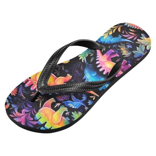 Mens Flip Flops Cute Dinosaur ColorSandal Flip Flops for Women Summer Beach Slipper 214A4594