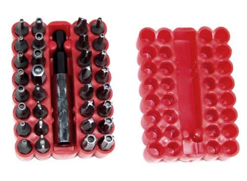 33 pc SECURITY BIT SET TORX TAMPERED PROOF DRILL DRIVER TOOL SCREWDRIVERS BITS