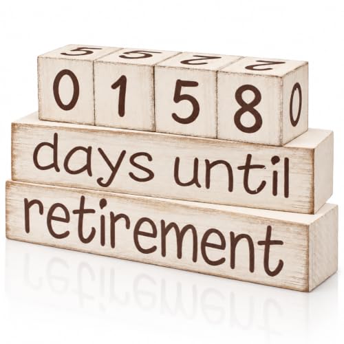 Yalikop 6 Pcs Retirement Countdown Calendar Wooden...