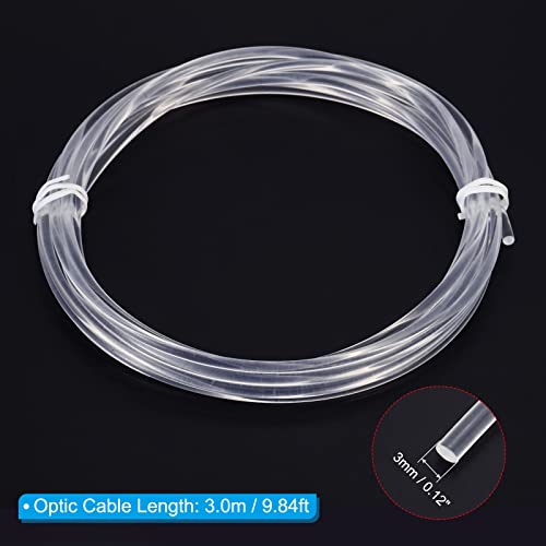 PATIKIL 3mm 3.0m PMMA Side Glow Fiber Optic Cable Kit - Image 2