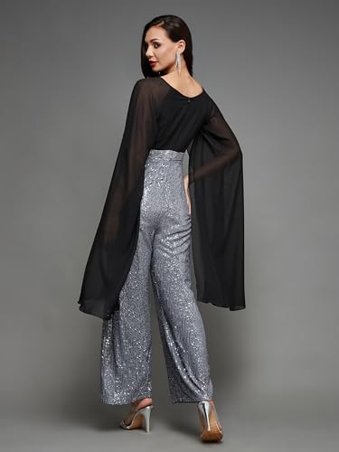 Image of Miss Chase Women's Keyhole Neck Regular Sleeve Regular Length Jumpsuit with Pockets