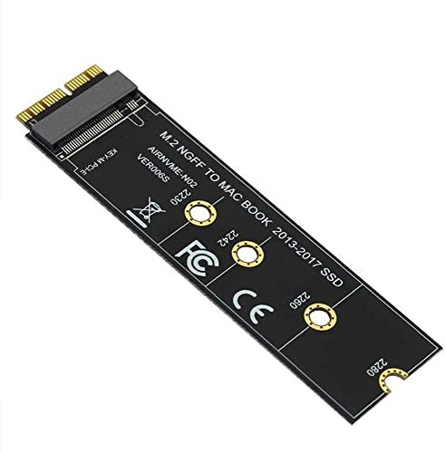 Image of M.2 NVME SSD Convert Adapter Card for MacBook Air Pro Retina (Year 2013-2017), NVME /AHCI SSD Upgraded Kit for A1465 A1466 A1398 A1502 (Black Long Adapter)
