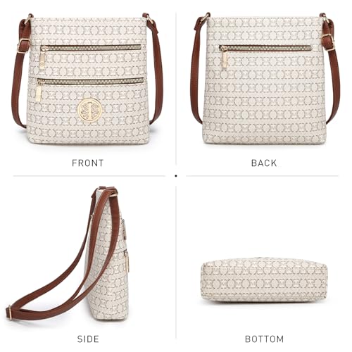 Crossbody Bags for Women Multi Pocket Crossbody Purses Trendy Vegan Leather Shoulder Handbags with Adjustable Strap3