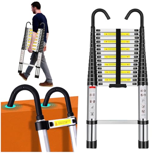 Recopilación de Precios de Escaleras en Walmart - los más vendidos. 47 Bowoshen Escalera Telescópica De 6.2 Metros Escalera De Aluminio Segura Y Protegida Antideslizante Multiusos Escalera Extensible 20.5 Pies, 330 Libras Capacidad