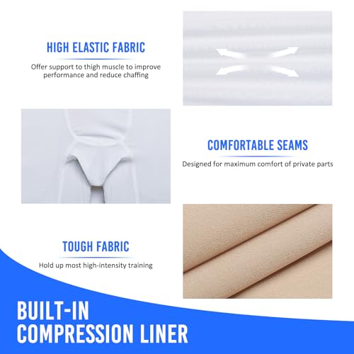 Image of maamgic Mens Workout Shorts 2 in 1 Stretch 5 inch / 7 inch Gym Shorts Running Shorts with Compression Liner Zip Pocket
