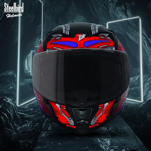 Image of Steelbird SBA-20 ROBO ISI Certified Flip-Up Graphic Helmet for Men with Inner Sun Shield
