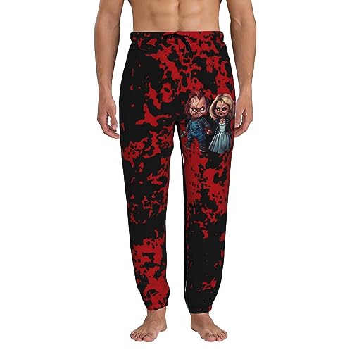 aehizcxou Chuc-ky Mens Sweatpants Joggers Pants Casual Active Sports Trousers with Drawstring and Pockets