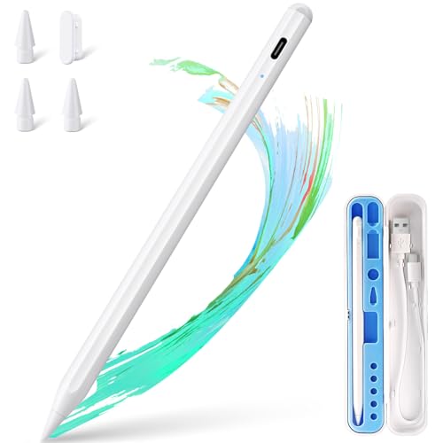 Stift für Apple iPad 2018-2025 mit Schnellladeleistung, Palm Rejection und Neigungssensitivität Pencil für ipad kompatibel mit i Pad 11/10/9/8/7/6, Pro M4/12.9/11/13' Gen, Air 3/4/5/M2/M3, mini 7/6/5