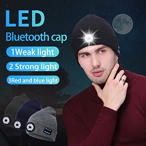 Flintronic Cappello Bluetooth con Luce LED, Berretto Uomo Donna Invernali