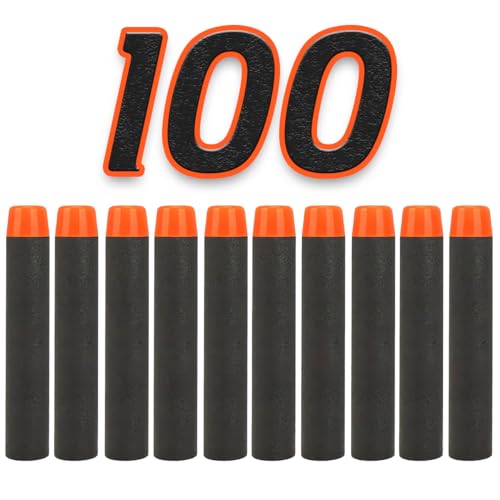 König Design Nerf Pfeile - 100 dardos Nerf Darts Nerf Munition Flechas Dart Bullets Refill Darts Foam Flechas para N-Strike Elite Blasters Series Hasbro Fortnite