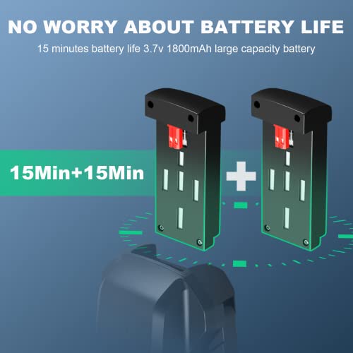 Drone With Camera For Kids Beginners Adults 1080P Hd Fpv Camera Remote Control Helicopter Toys Gifts For Boys Girls Altitude Hold One Key Landing Obstacle Avoidance Speed Adjustment Headless Mode 3D Flips 2 Modular Batteries #TOP3