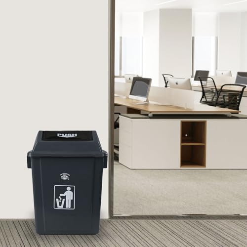 Caneca de basura gris de plástico 6 galones, pack de 4 miniatura 6