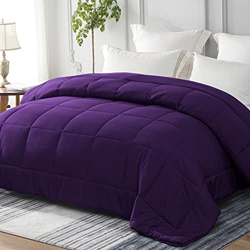 Yebeda Couette 4 Saisons, en Microfibre, pour Lit 2 Personnes, Violet, 220x240 cm, Couette Chaude, Respirante pour Toute Saisons