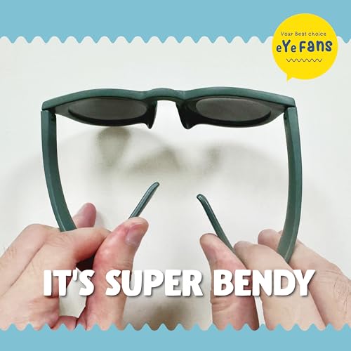 AUBREY Cute Round Kids Sunglasses Boys Girls Toddlers, Retro Sport Bendable UV400 TPEE Frame BPA-free, 2 Sizes Age 1-3 & 4-83