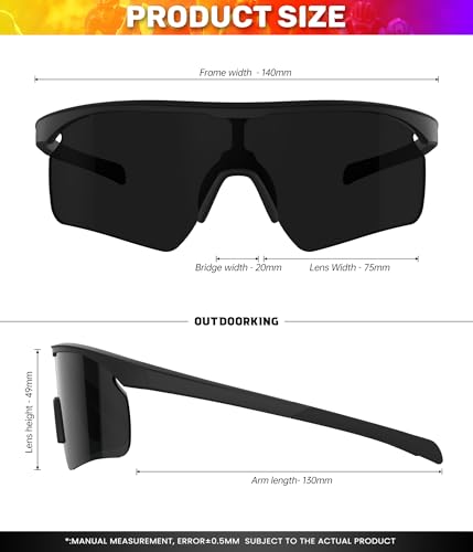 Image of Sport Polarized Sunglasses for Men and Women, Stylish and Lightweight Cycling Sunglasses with UV400 Protection