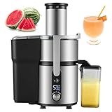 lilishangmao Estrattore di Succo Centrifugo da 1250 W, Spremitura Rapida, Bocca di Alimentazione da 84 mm, Componenti Rimovibili per Una Facile Pulizia, 5 modalità di velocità, per Ristoranti, Bar