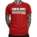 Santa Cruz Kalifornien Surfer Retro 70er 80er - California Los Angeles Herren T-Shirt, Rot, 3XL