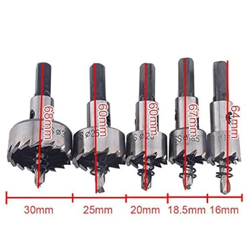 Set de 5 Piezas Brocas de Carburo y Acero Inoxidable miniatura 5
