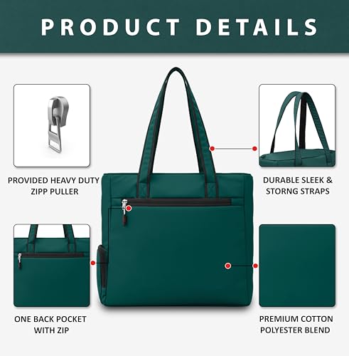 Image of Lusive's Double Pocket Handbag for Women: Stylish, Ideal Companion for Work, Travel, Polyester Material, Spacious 10-liter Capacity, 6 Pockets. (Black & Grey)