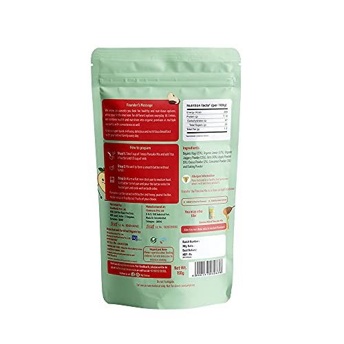 Image of Timios Organic No Maida Millet Pancake Mix-Apple with Cocoa|Made with Whole Grains, Jaggery and Sprouted Nutrition| Instant and Healthy Breakfast,300gm