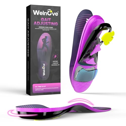 Welnove Running Insoles for Men & Women with Metatarsal Pad for Metatarsalgia