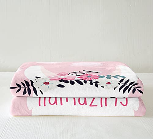 Feelyou Cute Llama Fleece Blanket Gor Kids Girls Cartoon Llama Alpaca Design Sherpa Throw Blanket For Bed Sofa Couch Girly South American Animal Plush Blanket Pink Decor Fuzzy Blanketbaby 30"X40" #TOP4