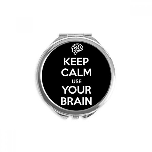 Miroir de maquillage à la main noir avec citation inspirante et design multicolore
