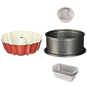 Nordic Ware Pressure Cooker Accessory set, 6″ Round, (4) Mini Loaf, 7″ Springform and 6-Cup Bundt, Compatible with Instant Pot