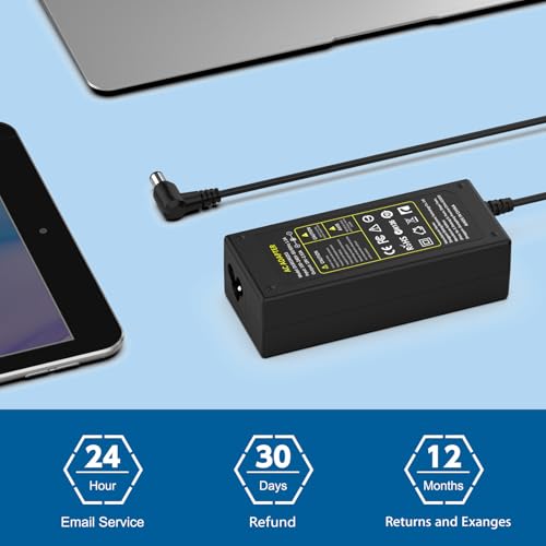 Jippofu 19V Netzteil Stromkabel Kompatibel mit LG Monitor 19 20 22 23 24 27 29 32 34 Samsung 22 32 LED LCD Widescreen HDTV Ladegerät Ladekabel TV Charger Adapter