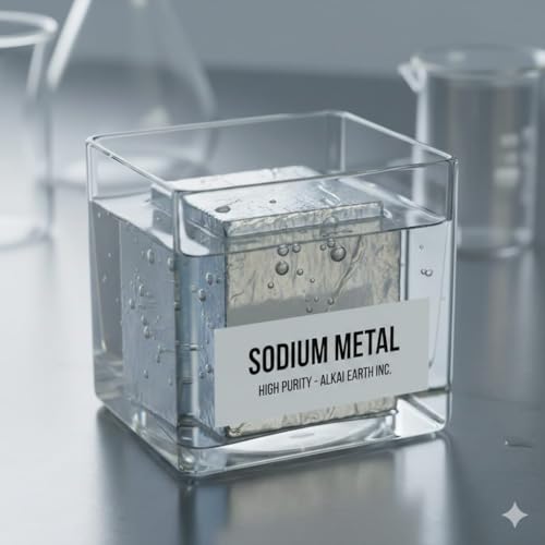 Image of (SENTALAB) Sodium Metal 99% Purity 100gm, (Coated with Liquid Paraffin) CAS NO 7440-23-5