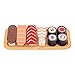 Hellery Set di Sushi in Legno Set di Giocattoli Gioco di Affettare per Bambini Goditi Il Gioco di Ruolo Pretend Chef