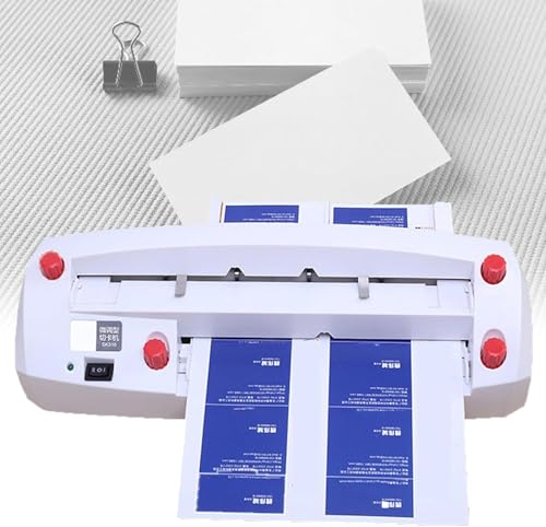 110V / 220V電動スリッター、120-300G名刺用紙用、自動カッター、2つの用紙フィード付き、カードカット用