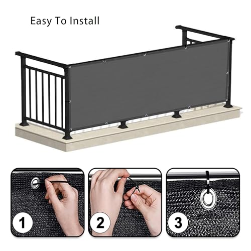 Brise vue 250x270 cm blanc : protection UV et vent pour votre balcon