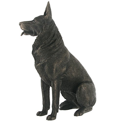 German Shepherd' Cold Cast Bronze Statue H17cm by