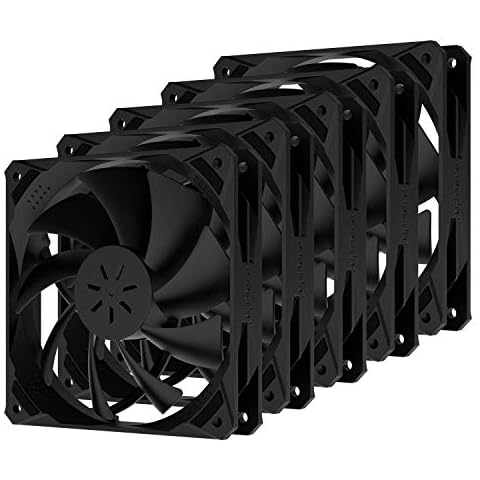 upHere Ventilador de chasis de 120mm Negro Silencioso Cover