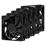 upHere – upHere 3-PIN 120mm Gehäuselüfter PC extrem Leise 5 Pack Schw