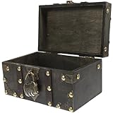 Abaodam Caja Joyero Vintage con Cerradura para Guardar Anillos y Pendientes, Hecha de Aleación con Diseño Elegante y Uso Personal Tienda de Joyas