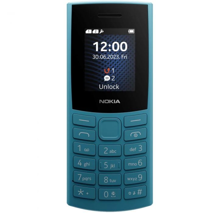 Nokia 105 4G double SIM (2023) téléphone portable, bleu océan
