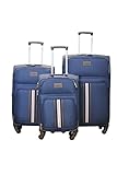 Tommy Hilfiger Cabin Soft Sided Luggage (Navy, Medium, 3 Piece)