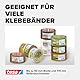 tesa Handabroller PREMIUM - professioneller, robuster Abroller für Klebebänder - für Paketbänder mit bis zu 50 mm Breite - für den industriellen Gebrauch geeignet