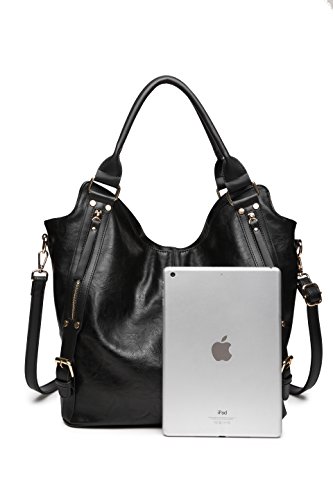 Image of Women Tote Bag Handbags PU Leather Fashion Hobo Shoulder Bags with Adjustable Shoulder Strap