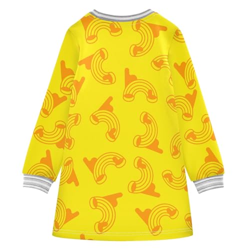 Pasta Sauce Girls Dresses Long Sleeve Sweatshirt Dress for Girls Winter Toddler Casual A Line Dresses Size 2-8T2