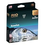 RIO Products Elite Bonefish Fly Fishing Line, Designed with A Long Head and Back Taper for Precise Presentations to Spooky Fish, Sand/Orange/Blue, 8wt