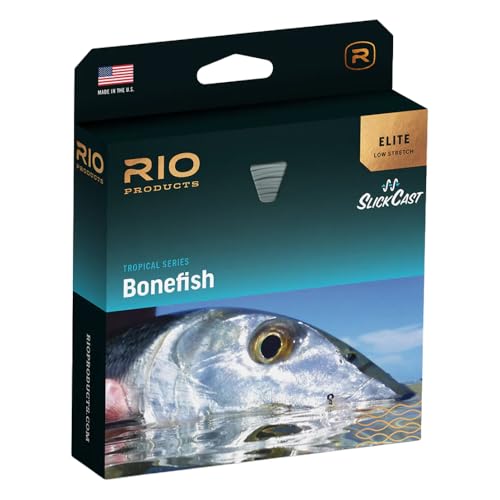 RIO Products Elite Bonefish Fly Fishing Line, Designed with A Long Head and Back Taper for Precise Presentations to Spooky Fish, Sand/Orange/Blue, 8wt